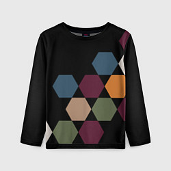 Детский лонгслив Honeycombs autumn colors