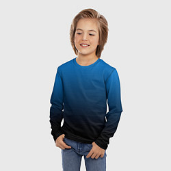 Лонгслив детский Blue gradient, цвет: 3D-принт — фото 2