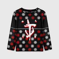 Детский лонгслив Doom winter pattern steel