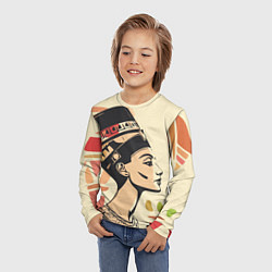 Лонгслив детский Нефертити, цвет: 3D-принт — фото 2