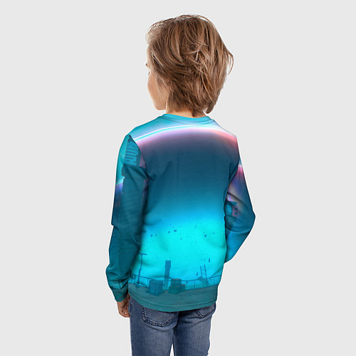 Детский лонгслив Мияби дыньки мем ZZZ / 3D-принт – фото 4