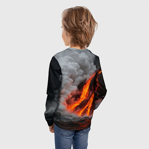 Детский лонгслив Тихий Саша гроза врагов / 3D-принт – фото 4