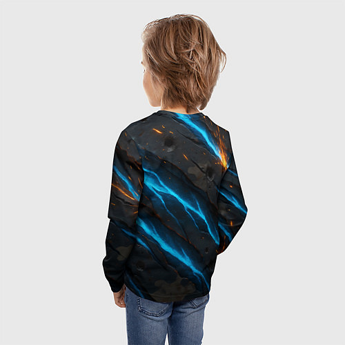 Детский лонгслив Александр лев по натуре / 3D-принт – фото 4