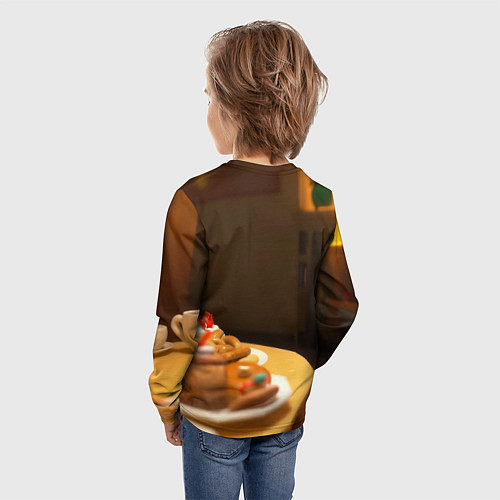 Детский лонгслив Просыпаться ради глупых дел / 3D-принт – фото 4