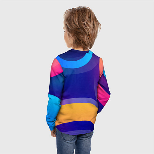 Детский лонгслив Саня не король - Саня круче / 3D-принт – фото 4