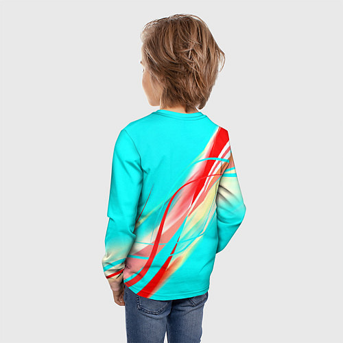 Детский лонгслив Arsenal stripes / 3D-принт – фото 4