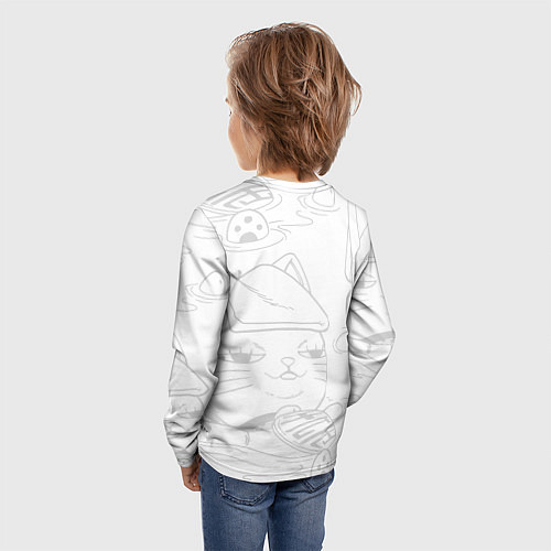 Детский лонгслив Dandadan - манеки неко / 3D-принт – фото 4