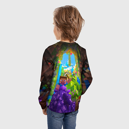 Детский лонгслив Майнкрафт - Стив и Алекс / 3D-принт – фото 4