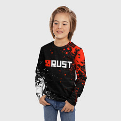 Лонгслив детский Раст - лого, цвет: 3D-принт — фото 2
