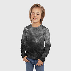 Лонгслив детский Абстракция - grey spots on black, цвет: 3D-принт — фото 2
