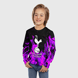 Лонгслив детский Тоттенхэм неоновый огонь, цвет: 3D-принт — фото 2