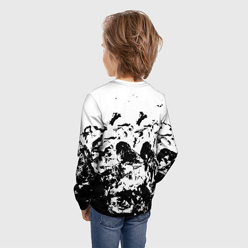 Детский лонгслив Borussia черные краски / 3D-принт – фото 4
