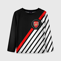 Детский лонгслив Арсенал геометрия полосы