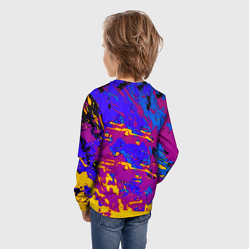 Детский лонгслив Borussia абстрактные краски / 3D-принт – фото 4