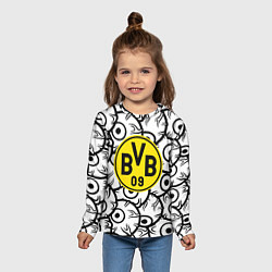 Лонгслив детский Borussia глаза текстура, цвет: 3D-принт — фото 2