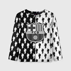 Детский лонгслив Barcelona спортивный паттерн