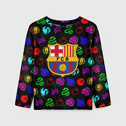 Детский лонгслив Barcelona neon games logo