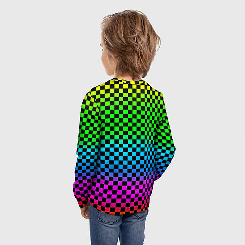 Детский лонгслив Barcelona gradient neon / 3D-принт – фото 4