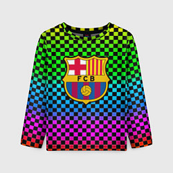 Лонгслив детский Barcelona gradient neon, цвет: 3D-принт
