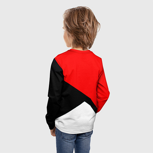 Детский лонгслив Arsenal geometry sport / 3D-принт – фото 4