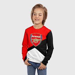 Лонгслив детский Arsenal geometry sport, цвет: 3D-принт — фото 2