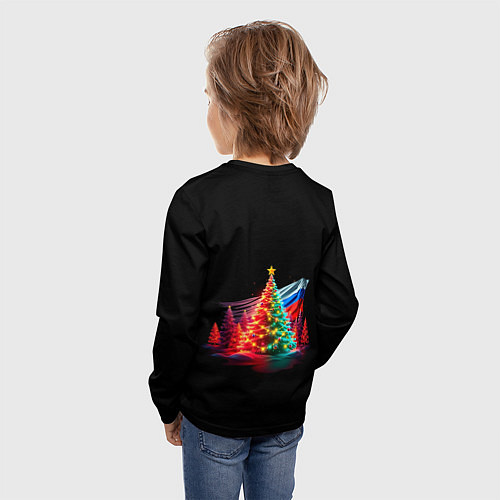 Детский лонгслив Ёлочные чудеса / 3D-принт – фото 4