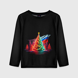 Лонгслив детский Ёлочные чудеса, цвет: 3D-принт