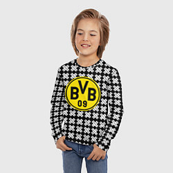 Лонгслив детский Borussia pattern geometry, цвет: 3D-принт — фото 2