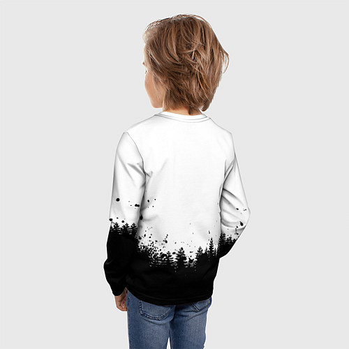 Детский лонгслив Arsenal черный лес / 3D-принт – фото 4