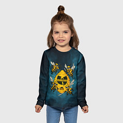 Лонгслив детский Wu-tang clan пчелы, цвет: 3D-принт — фото 2