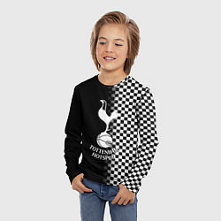 Лонгслив детский Тоттенхэм клетка шахматная, цвет: 3D-принт — фото 2