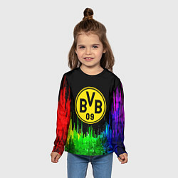 Лонгслив детский Borussia градиент текстура, цвет: 3D-принт — фото 2