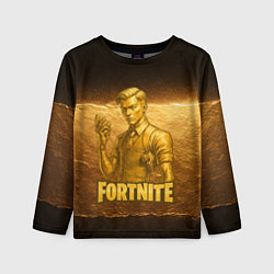 Детский лонгслив Fortnite золотой Мидас