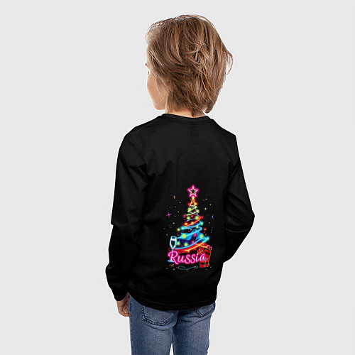 Детский лонгслив Christmas tree gifts / 3D-принт – фото 4