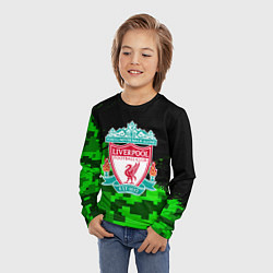 Лонгслив детский Ливерпуль камуфляж краски, цвет: 3D-принт — фото 2