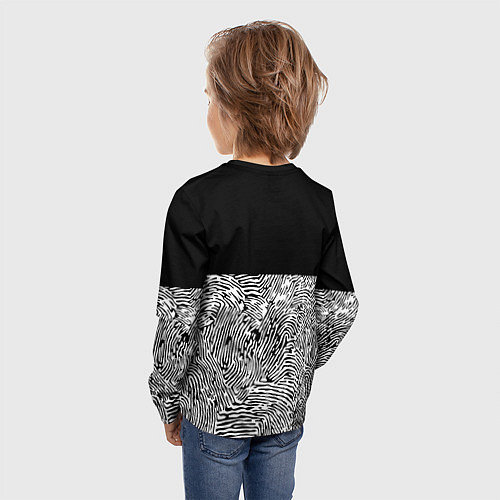 Детский лонгслив Juventus отпечатки текстура / 3D-принт – фото 4