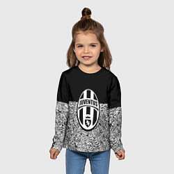 Лонгслив детский Juventus отпечатки текстура, цвет: 3D-принт — фото 2