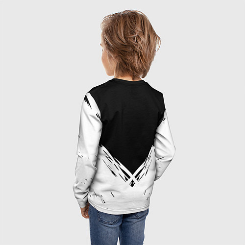 Детский лонгслив Челси белые краски / 3D-принт – фото 4