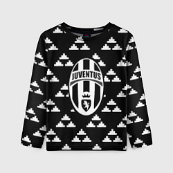 Детский лонгслив Juventus геометрия треугольники