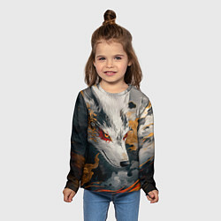 Лонгслив детский Японска лиса, цвет: 3D-принт — фото 2