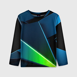 Лонгслив детский Neon colored geometric, цвет: 3D-принт
