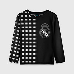 Детский лонгслив Real Madrid клетка