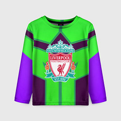 Детский лонгслив Liverpool геометрия текстура спорт