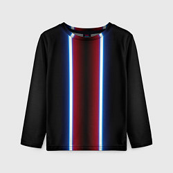 Детский лонгслив Color white blue red neon