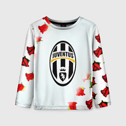 Лонгслив детский Ювентус розы, цвет: 3D-принт