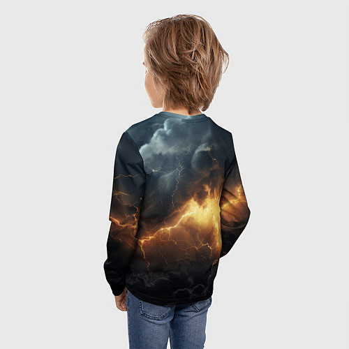 Детский лонгслив The purrminator кот терминатор / 3D-принт – фото 4