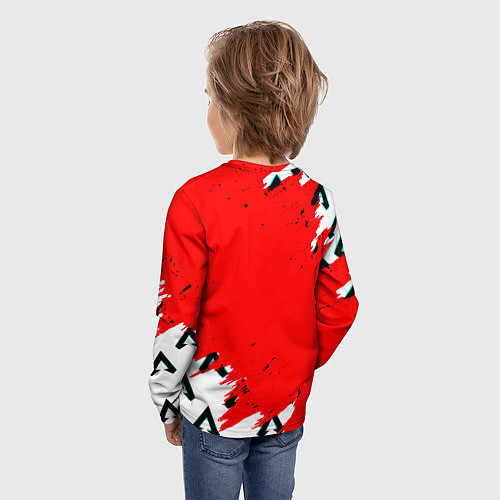 Детский лонгслив Манчестер Юнайтед символы краски / 3D-принт – фото 4