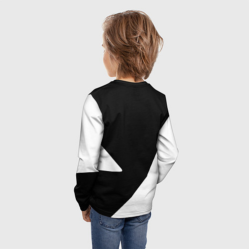 Детский лонгслив Манчестер Юнайтед полосы / 3D-принт – фото 4