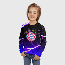Лонгслив детский Bayern Mnchen молнии шторм, цвет: 3D-принт — фото 2