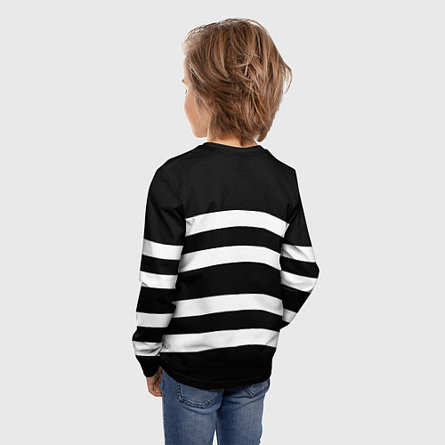 Детский лонгслив Bayern Mnchen волны / 3D-принт – фото 4